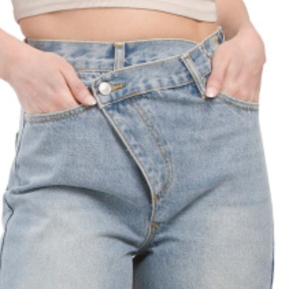 NEW GREY LAB Denim Button Jeans denim for women 252 - Picture 4 of 5